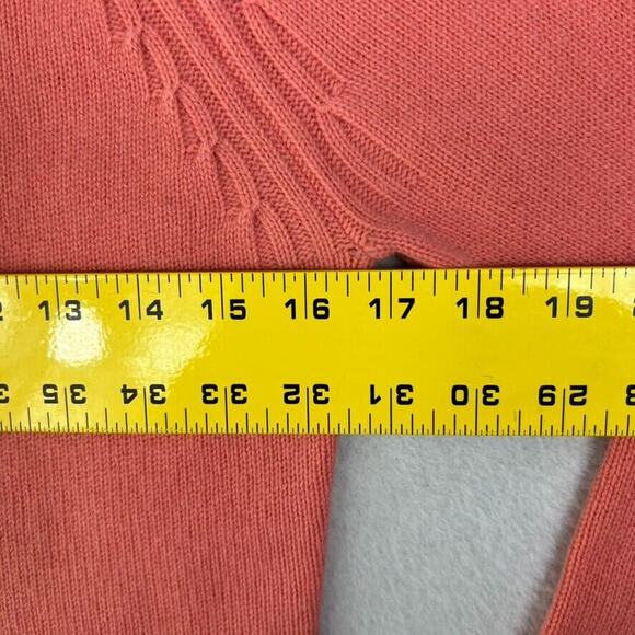 Sutton Studio Sweater Womens Small Petite Soft Salmon Pink Cashmere Turtleneck - Picture 4 of 8